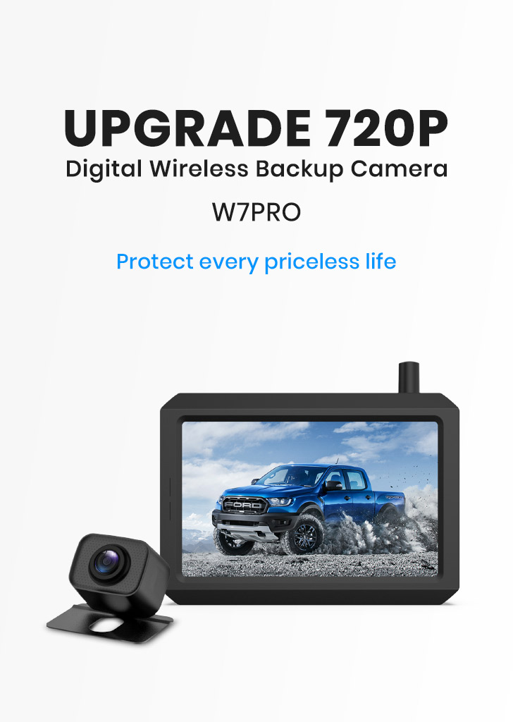 AUTO-VOX Wireless Back Up Camera for Truck, RV (W7Pro)