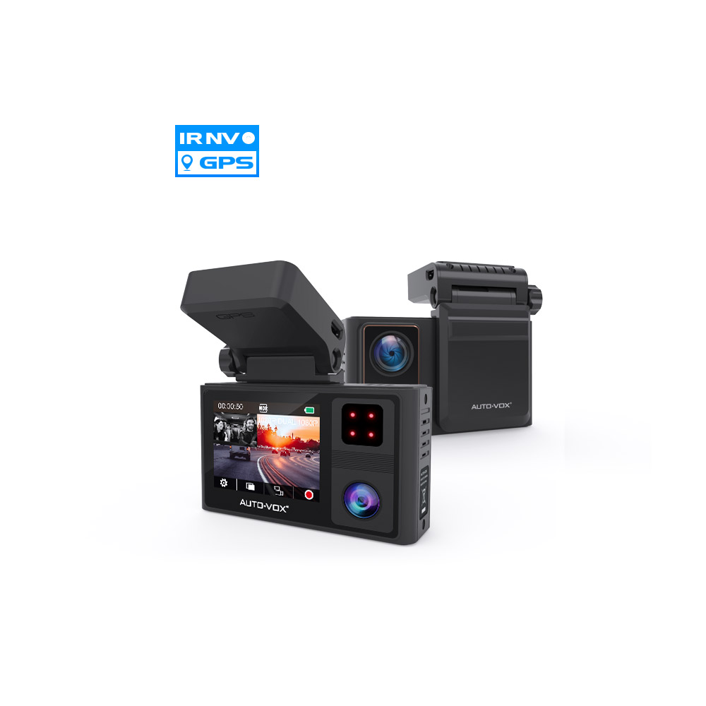G-Sensor AUTO VOX Dual Dash Cam 1080P Front and Inside Car Camera Infrared Night Vision Parking Mode Sony Sensor by Aurora Integrated Design of Built-in GPS with Magnetic Bracket 