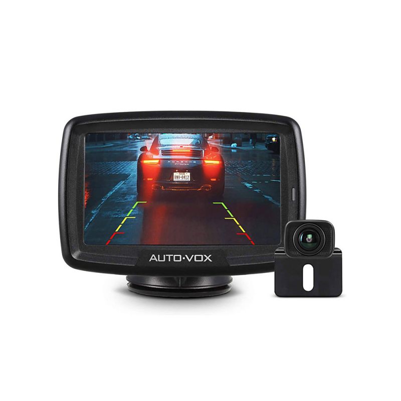 AUTO-VOX CS-2 Wireless Backup Camera, Stable Digital Signal Rear View Camera&4.3'' Monitor, Back Up Camera System Wireless for Car, Trucks, RV, Trailer, Camper,Van